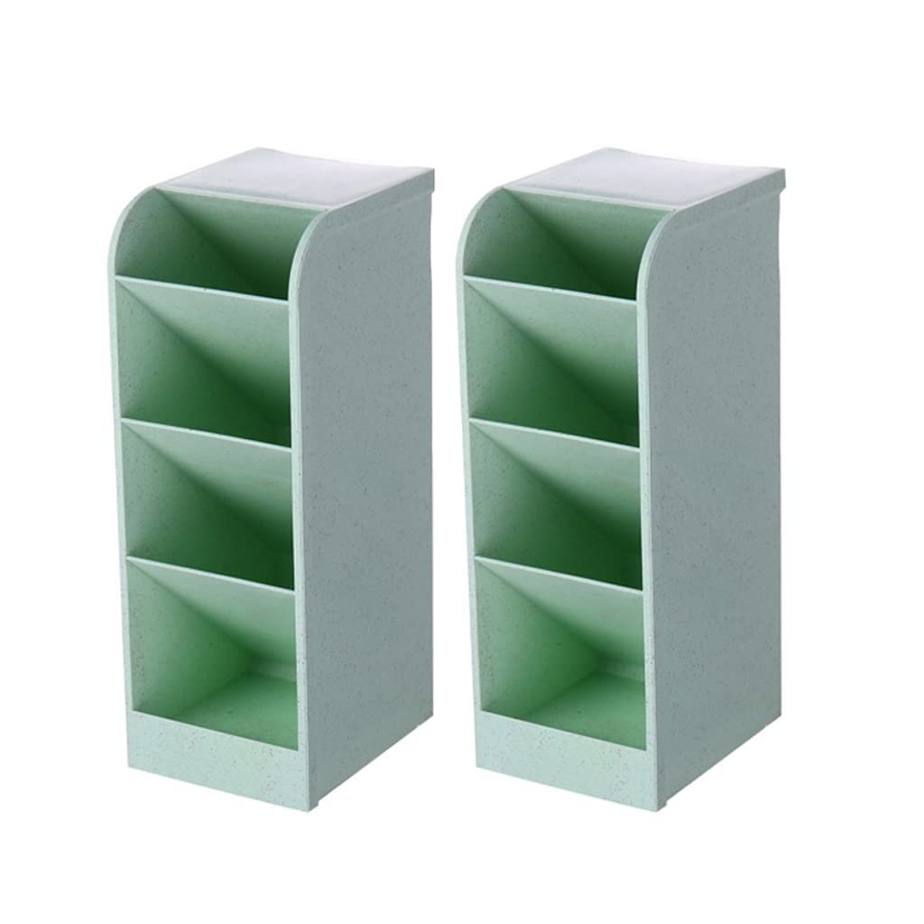 Stifthalter für den Schreibtisch, Mehrfarbiger Schreibtisch-Organizer, hoch, 8 Fächer, 2 Stück(Green - H20.3cm)