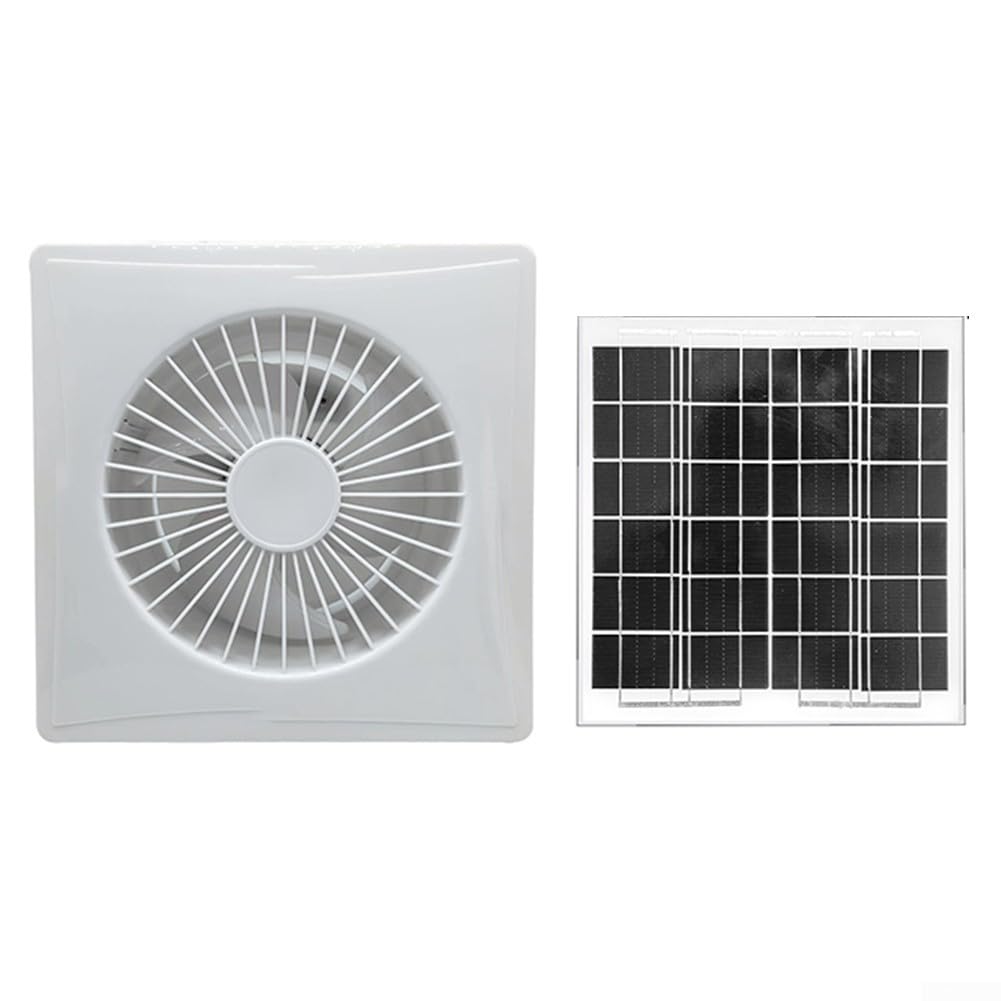 Ventilateur solaire 12V anti-odeur et humidité avec clapet 15,2cm