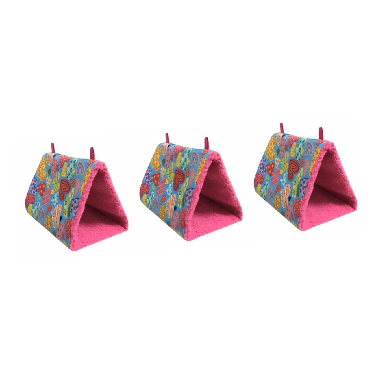 DOITOOL 3 Piezas Juguetes pajaros Accesorios para pájaros Hamacas para pájaros Hamacas de pájaros Accesorios para Aves Juguetes para pájaros triángulo Hamaca de pájaro Nido de Pájaro