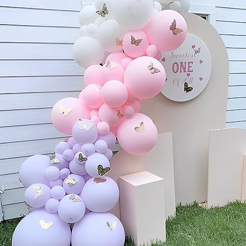 Image of Voircoloria 110pcs Pastel Purple Balloons 12inch Light Purple Latex Party Balloons for Graduation, Easter, Wedding, Birthday, Bridal Shower, Rainbow Party, Baby Shower, Anniversary Party Decorations