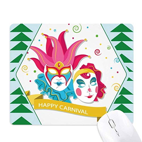Tapis de souris Joyeux Carnaval de Venise green pine tree pour un bureau élégant et zen