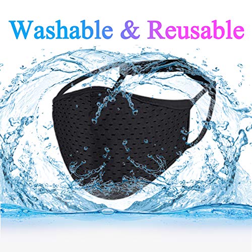 Black Adjustable Sport Face Mask, Grey Running Washable Beathable Reusable Athletic Madks Comfortable Fabirc Thin Covers for Fashion Designer Women Men Adult and Youth Outdoor Work Out and Cycle Gift