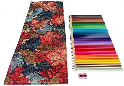 Colored Pencils Art Supplies for Kids Adults Coloring Book with Canvas Case Roll Up Wrap Bag and Sharpener Set