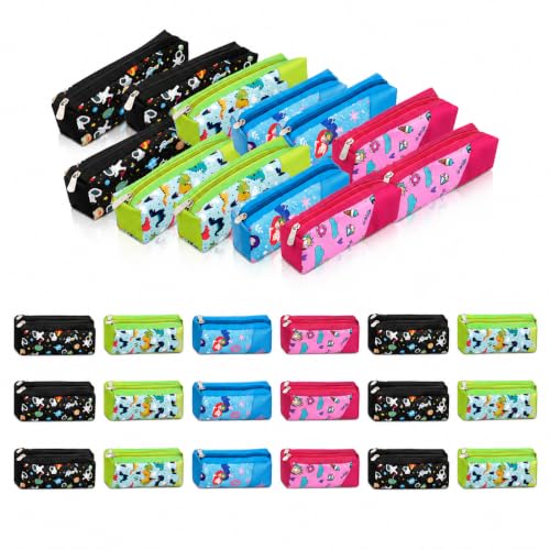 Image of TULMAN Multipurpose Pencil Pouch Kids B'Day Party Return Gifts to Carry Pencil pens in Stationery Pouch with Zip Lock Accessories for Boys /Girls /Children (Pack of 3) (18 Pack)