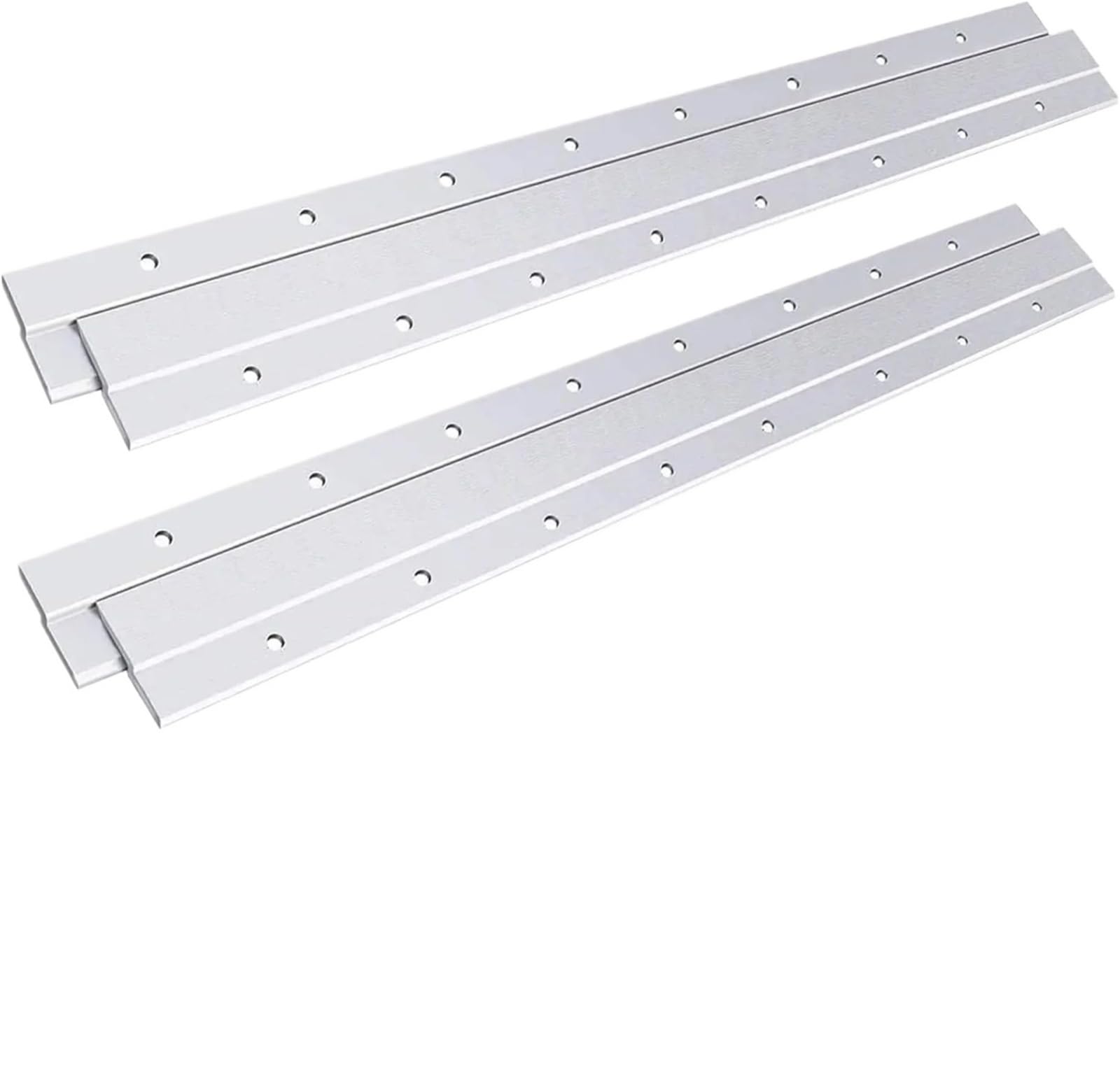 Colgador de cuadros con tacos franceses, 4 piezas, 45,72 cm, aluminio Z, soporta 90 libras de soporte de montaje en pared entrelazado