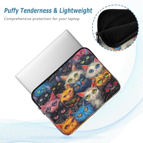 Funda para portátil 13-14 pulgadas impermeable ojos de gato miniatura 5