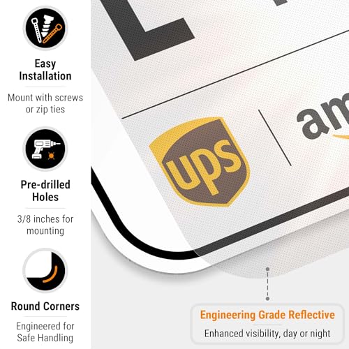 Image of Package Delivery Sign, Delivery Instructions All Package to Side Door Sign, | 12x18 Inches, 3M EGP Reflective .063 Aluminum, Made in USA by Sigo Signs