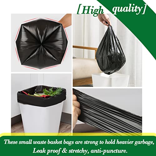 Image of 2 Gallon 120pcs Small black Trash Bags(Fit 1.8-2 Gal) Plastic black Garbage Bags,Bathroom Trash Can Bin Liners,Waste Basket Liner,Fit 6-8 Liter, 1.8 Gallon,2 Gallon (2-Black120)