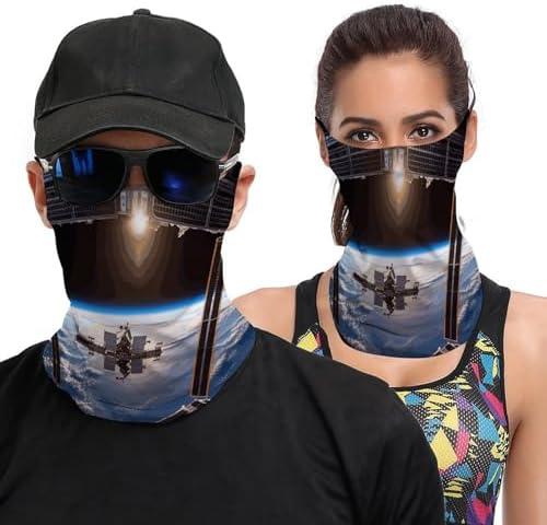 International Space Station Picture Balaclava Face Scarf Mask Versatile Face Masks Bandana Neck Gaiter for Women Men Sun Protection Half Masks image 5