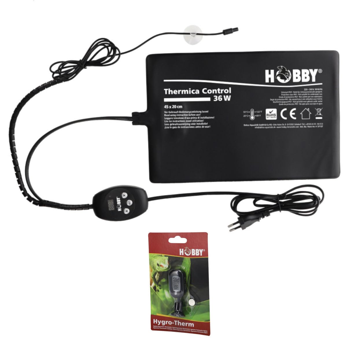 Hobby Thermica Control 36 W inkl. Hygro-Therm - Heizmatte + Hygrometer/Thermometer
