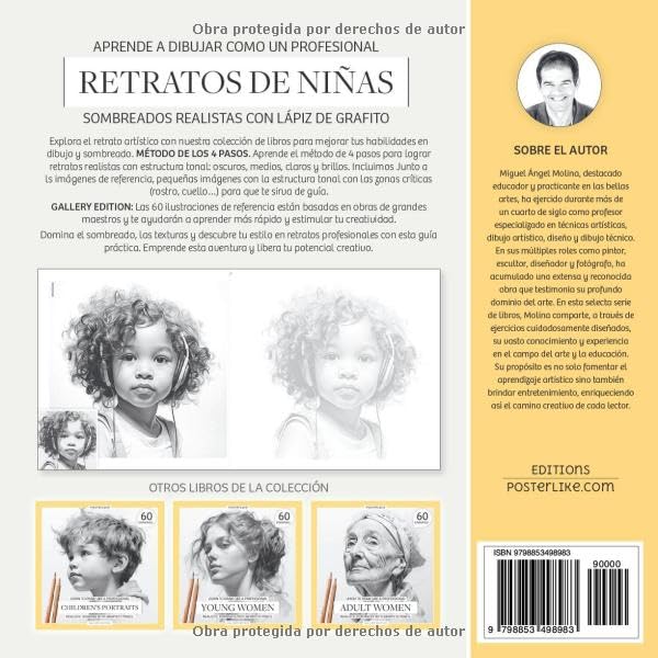 Miniatura 2 de Aprende a dibujar como un profesional. Retratos de Niñas. Sombreados realistas con Lápiz de Grafito. Dibujando el encanto y belleza de la Niñez