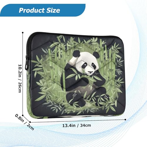 Funda para portátil panda eats bamboo 13-14 pulgadas miniatura 3