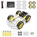 Price comparison product image diymore 4 Wheel Robot Chassis Smart Car with Speed and Tacho Encoder with Battery Box for Raspberry Pi Robot DIY Kits