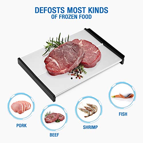 LEPO Fast Defrosting Tray, Eco Friendly Quick Defrosting Tray for Thawing Frozen Meat, Rapid Thawing Plate for Fast Defrosting Frozen Food, Quick Food Defroster Thawing Board for Meat Pork Beef Fish