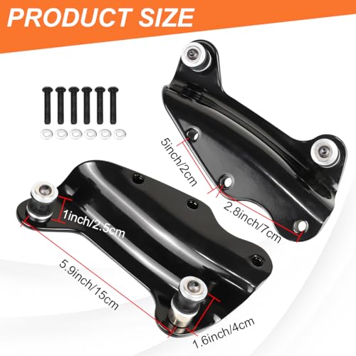 Kit de acoplamiento Touring negro con acabado resistente para Road Glide 7