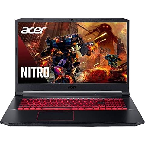 Acer Nitro 5 de 17,3" para juegos con Intel Core i5, 8GB RAM, NVIDIA GeForce GTX 1650 Ti 4GB, SSD de 512GB y pantalla IPS FHD en negro obsidiana Cover