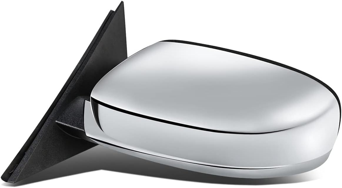 Auto Dynasty CH1320341 Factory Style Driver Left Side Mirror - Manual Folding | Power Adjust | Heated Glass - Compatible with Chrysler 300 11-13, Chrome Cover