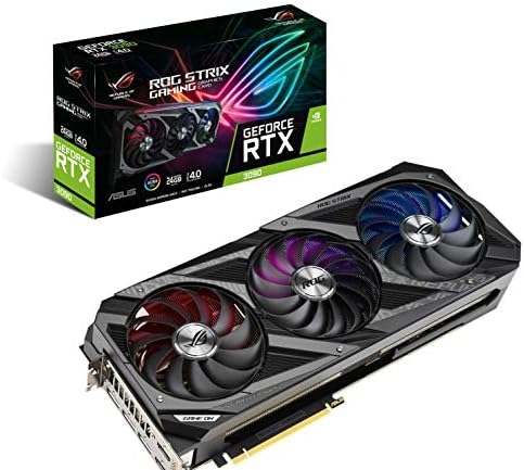 ASUS ROG STRIX NVIDIA GeForce RTX 3090 Gaming Graphics Card- PCIe 4.0, 24GB GDDR6X, HDMI 2.1, DisplayPort 1.4a, Axial-Tech Fan Design, 2.9-Slot