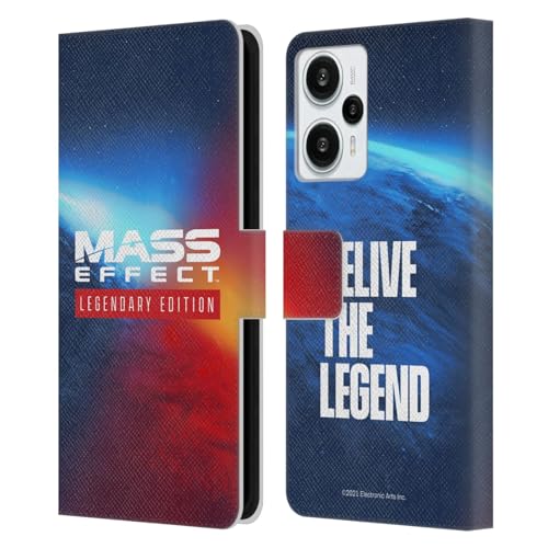 Head Case Designs �������C�Z���X EA Bioware Mass Effect ���S �L�[�A�[�g �`���I�ȃO���t�B�b�N�X ���U�[�u�b�N �E�H���b�g �P�[�X�J�o�[ Xiaomi Redmi Note 12T�Ή�