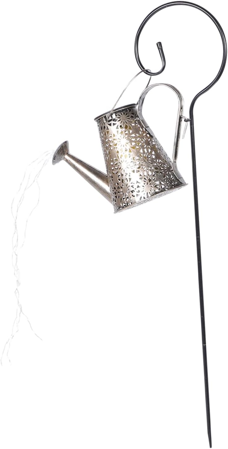 YARNOW Solar Lantern Light Kettle Floor Lamp for Garden Solar-Powered Outdoor Decor for Decor