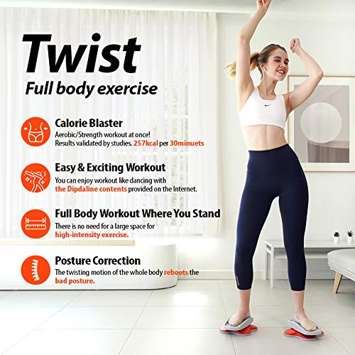 DIPDA Line Compact Core Twisters for Home Gym - Workout Twist Boards for Exercise Twister | Twister Exercise Board | Ab Board Exercise Twister Board As Seen on TV | Twisting Waist Exercise Equipment
