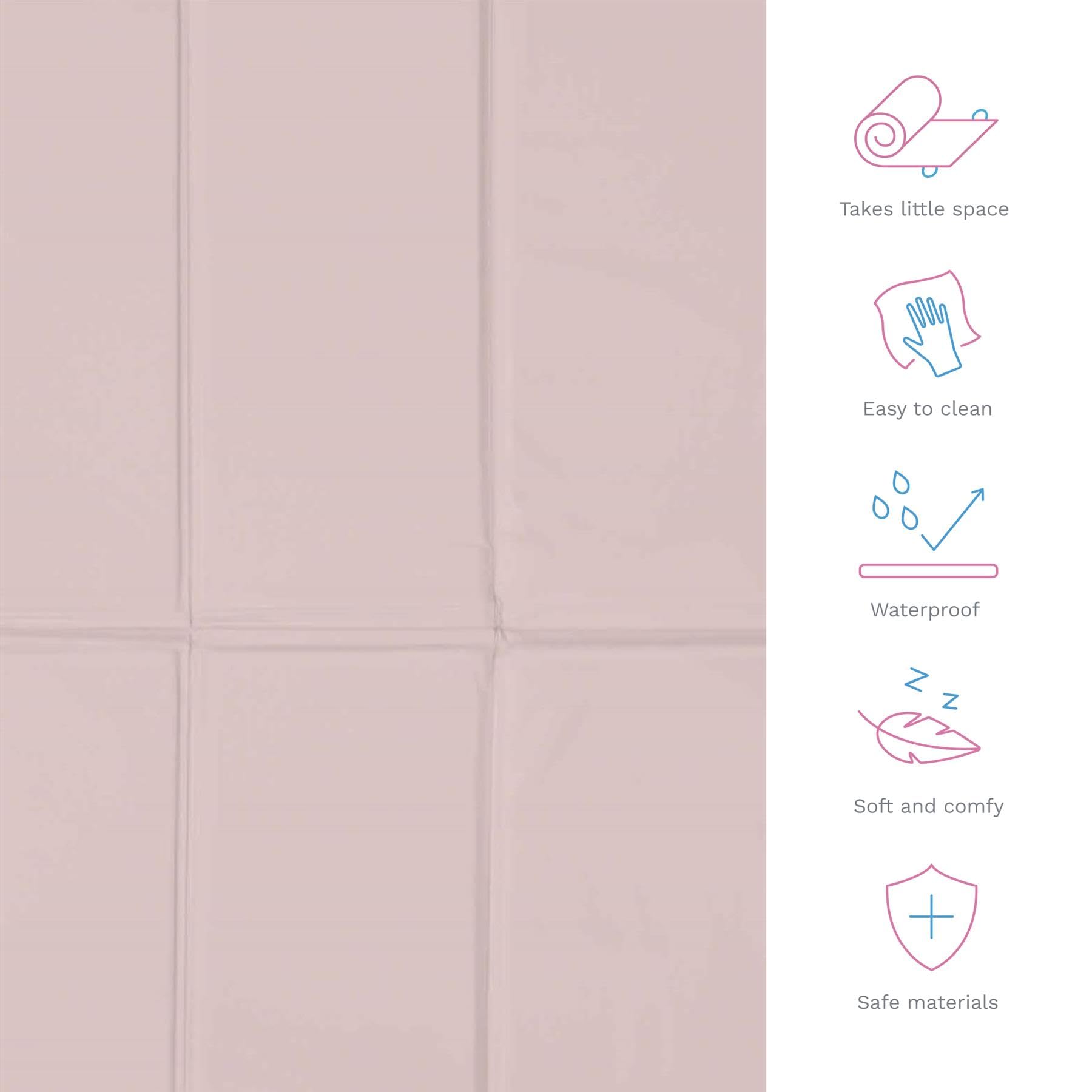 Portable Foldable Baby Travel Changing Mat, Pink - Image 2