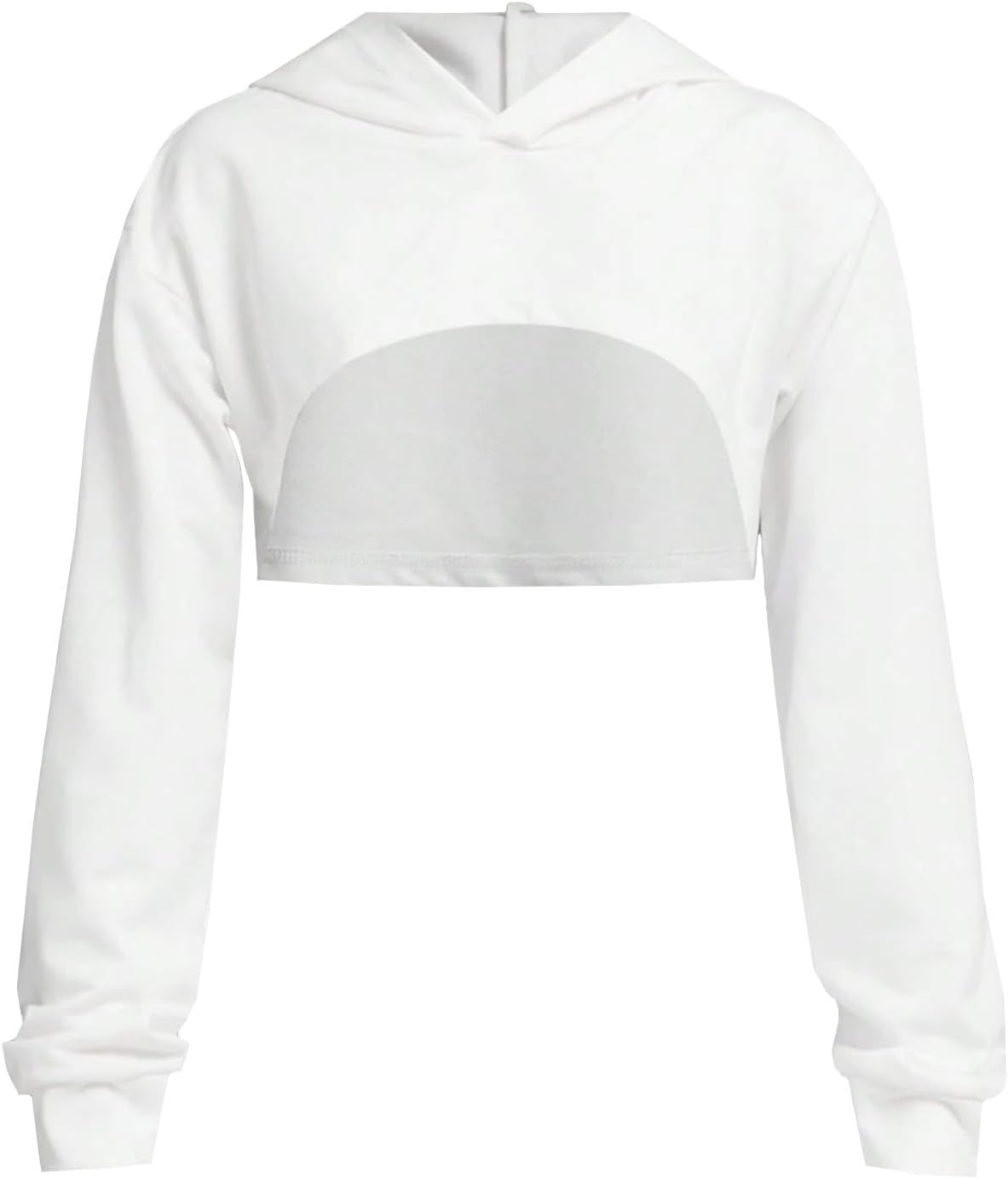 Girls Crop Tops Hoodies Long Sleeve Pullover Soft Casual Cute Kids Sweatshirts