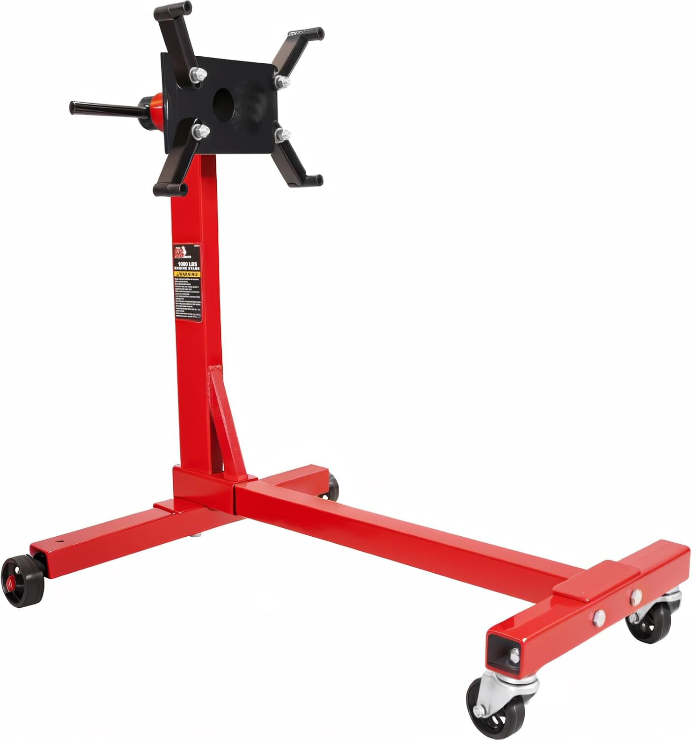 Big RED T24541 Torin Steel Rotating Engine Stand with 360 Degree Rotating Head: 1/2 Ton (1,000 lb) Capacity, Red