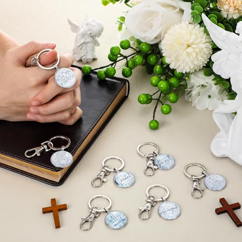Image of Fumete Christian Keychain Bulk Bible Verse Religious Scripture Quote Inspirational Key Rings Gift for Women Men Church Pastor
