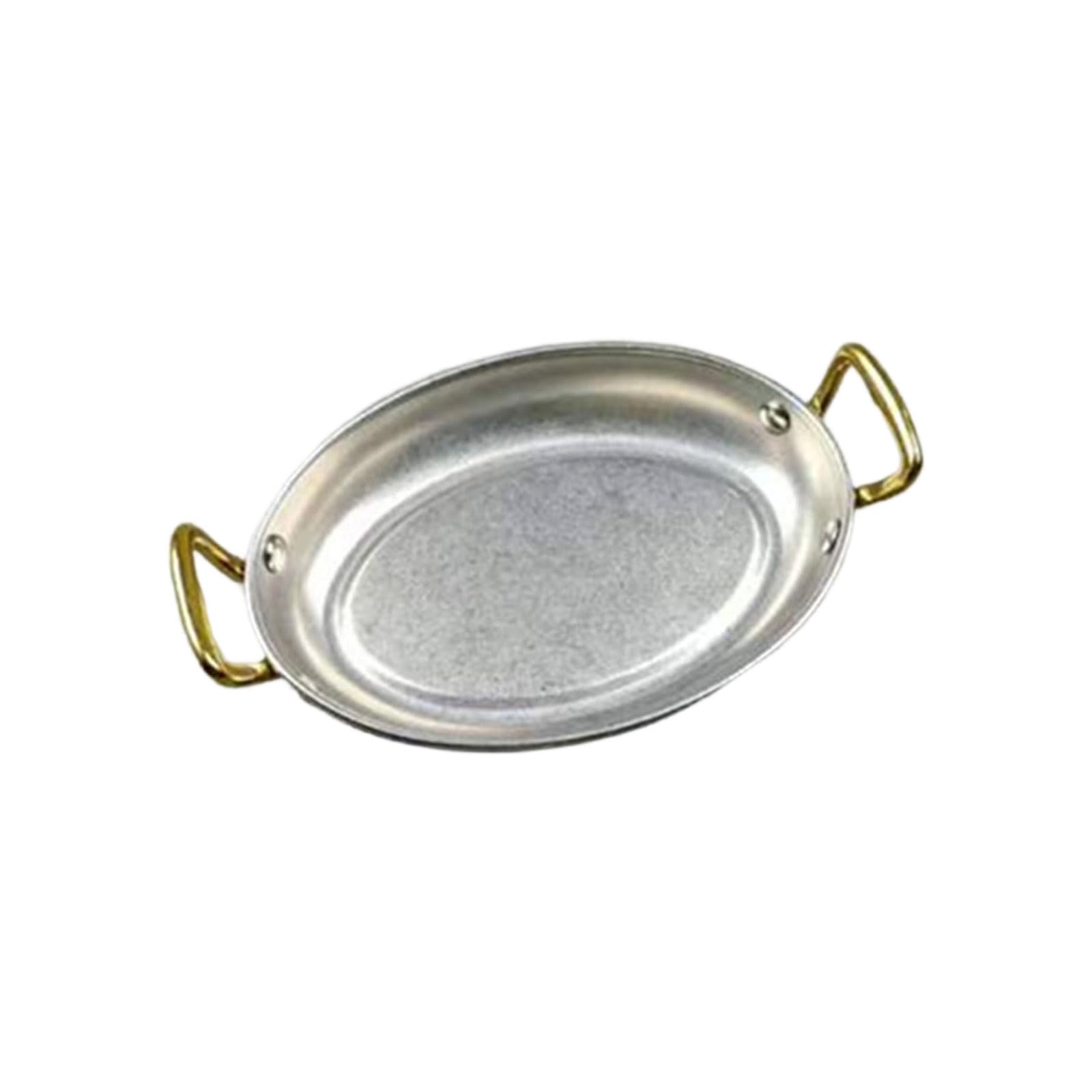 PANGBOER Classical Styles Nonrust Steel Serving Platters Perfect for Restaurants Picnics and Outdoor Event Portable Portable Rustproof Dinnerware