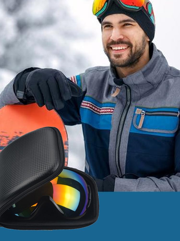 Skibrillenetui für Kinder, wasserdichte Tragetasche, Reise-Tragetasche für Snowboardbrillen, große Kapazität, Sportbrillen-Organizer-Box