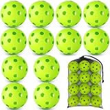 Mototo 12 Pack Plastic Baseball Practice Baseballs Hollow Softball Lightweight Training Balls with a...