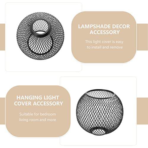 Image of Cabilock Set of 2 Hollow Out Metal Lamp Shades 3.5X3.5X2.75 Inches Drum Light Covers for Ceiling Light Fixtures Decorative Lighting Accessories