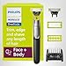 Philips Norelco for Face + Body, Electric Beard Trimmer, Shaver and Groomer, 5in1 Adjustable Comb, 1x Body Kit, Model QP2834/70, Black/Lime Green