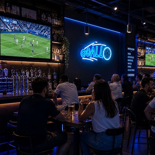 Image of Neon Sign, Soccer Neon Signs for Wall Decor LED Signs Neon Light