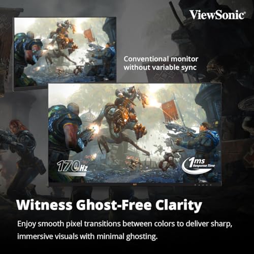 Image of (Refurbished) ViewSonic Omni 27 Inch 170Hz IPS QHD 2K 2560x1440 Pixels Gaming Monitor, 1ms, HDR10, FreeSync,137% sRGB, Height Adjustment, Swivel, Tilt, Pivot, Eye Care, 2 x HDMI, Display Port,- VX2758A-2K-PRO-2