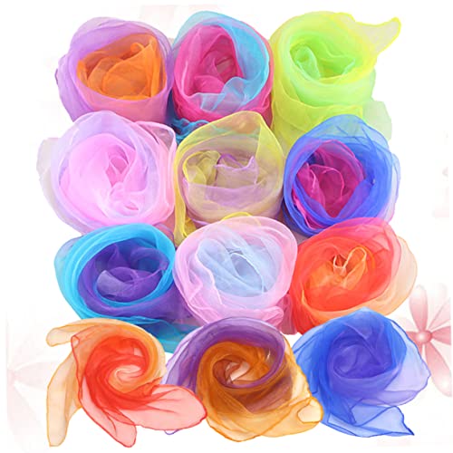 Pañuelos de danza de color gradiente para malabares infantiles y teatro 5