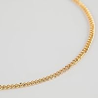 Vista 6 de Cadena Cubana de Bordillo de 32.8 Pies para Hacer Joyas, Rollo de Cadena de Latón Chapado en Oro de 18K con Anillos de Salto Abiertos y Cierres