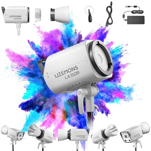 Image of Godox Litemons LA150R 150W RGB LED Video Light with Bowens Mount, 52900Lux /1m, 1800K-10000K, CRI /TLCI 95+, APP Control, 14 Effect, AC Power Continuous Lighting (White Body + RGB Light, 150W)