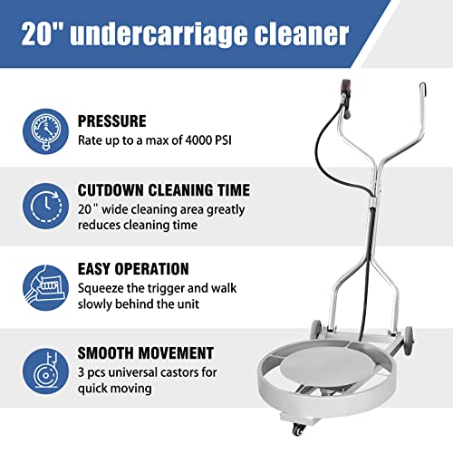 Janz 20'' Under Car Pressure Washer Attachment, 4,000 PSI