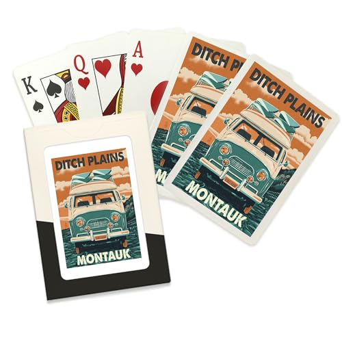 Montauk, New York, Ditch Plains, Letterpress, Camper Van