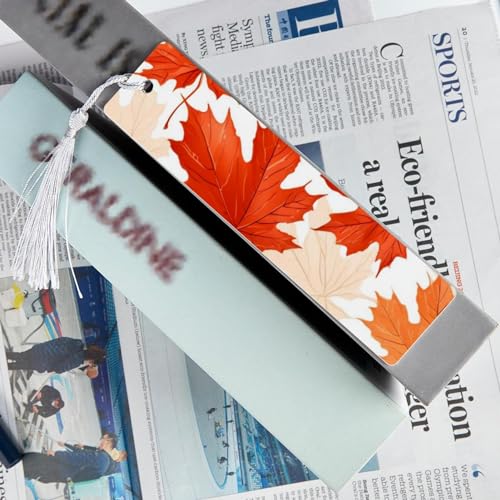6 marque-pages feuille d'érable pratiques pour lecture