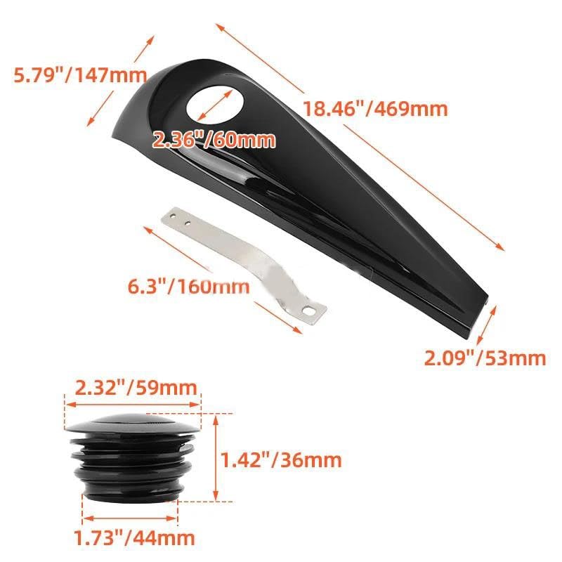 Couvercle bouchon réservoir essence pour voyage en Harley Street Glide FLHX FLHT