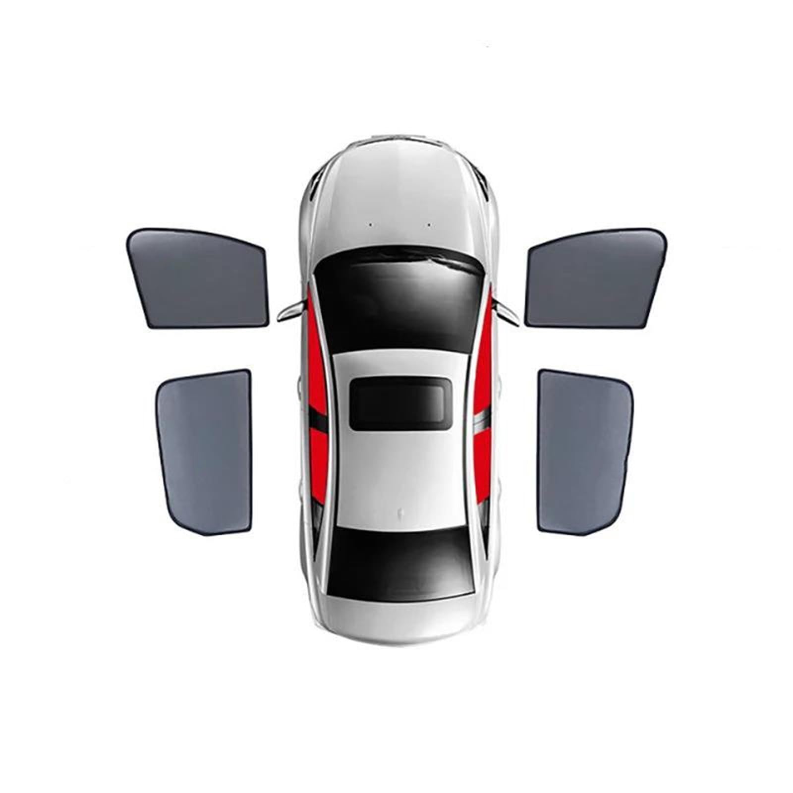 FREEZER Tendine Parasole Auto per Toyota per Highlander per Kluger Xu50 2014-2020 Magnetico Parasole Parabrezza Telaio Posteriore Finestrini Laterali Tenda Visiera Parasole Auto (Color : 4PCS F R)