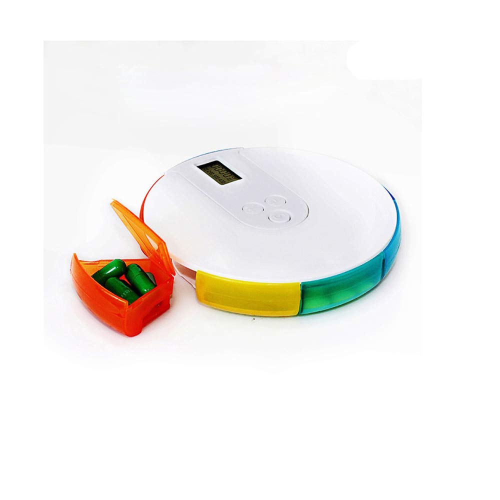 Fryh A Intelligent Electronic Pill Box, Timed Larm Clock, Portable Nd Portable Medication Reminder For The Elderly,
