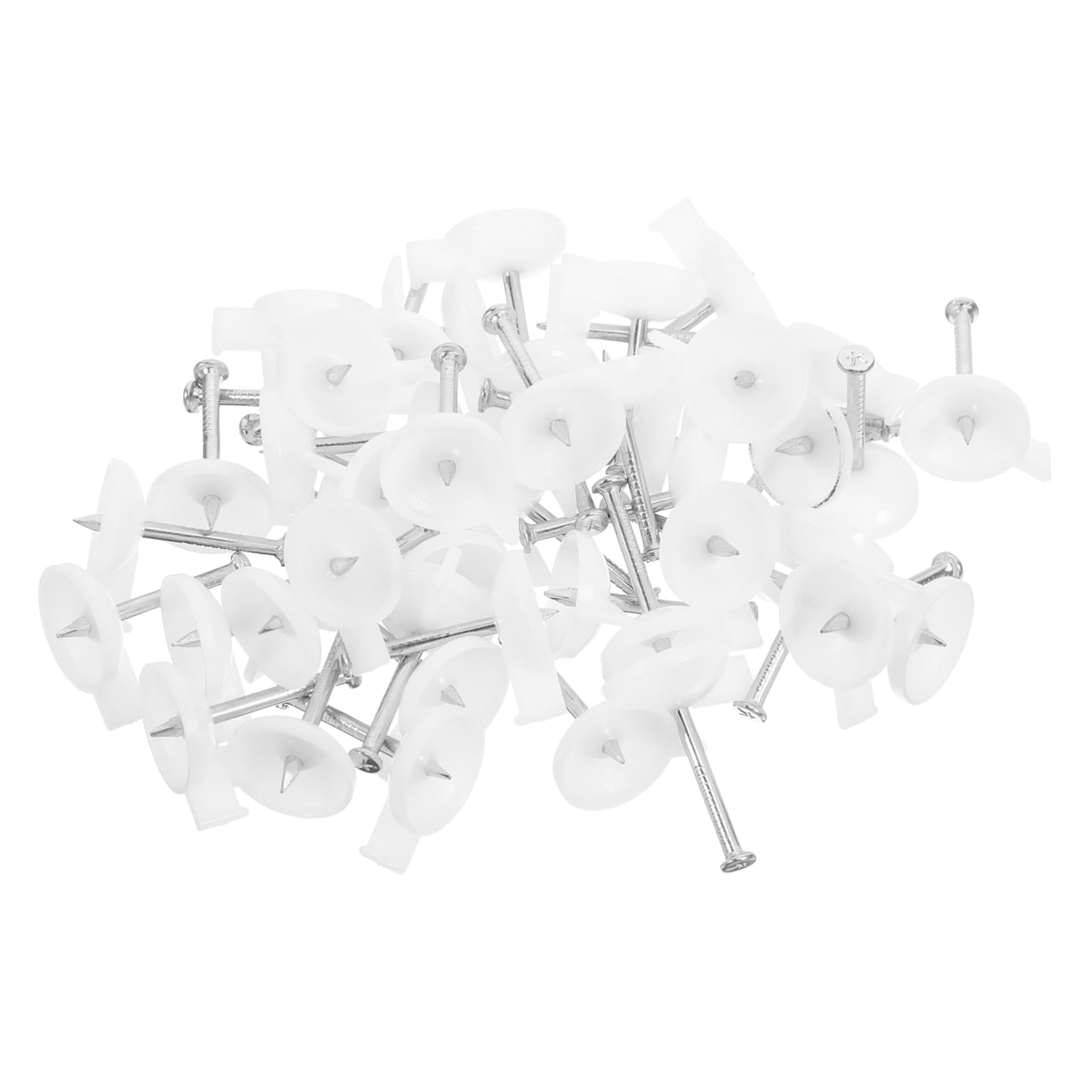 VILLCASE 45pcs Wall Plate Screws Kit Drywall Screw Bit Furniture Feet Nails Wall Anchors for Drywall Cable Staples Picture Hanging Nails Glass Boards