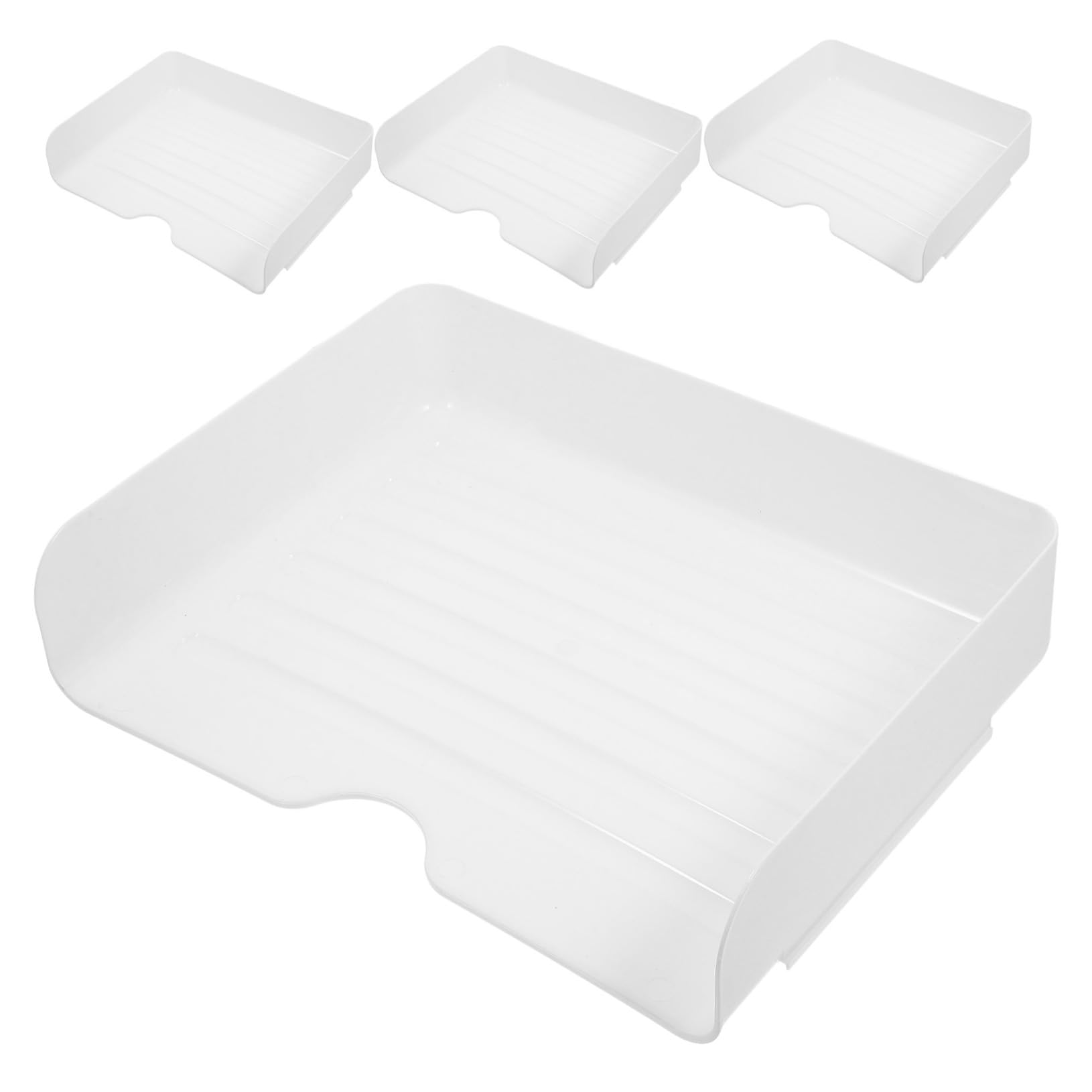 4pezzi Vassoi Impilabili Per Scrivania Organizer Per Documenti Design Elegante e Versatile Per Ufficio e Casa Per Ordine e Pulizia Spazio Di Lavoro