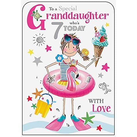 Granddaughter 7th Birthday Card Cover