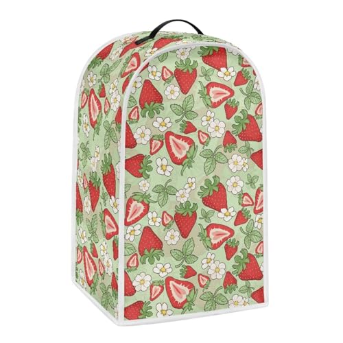 Image of Daisy Strawberry Blender Dust Cover, Anti Fingerprint Polyester Stand Mixer or Coffee Maker Appliance Protector, Machine Washable Blender Cover for Kitchen Appliance