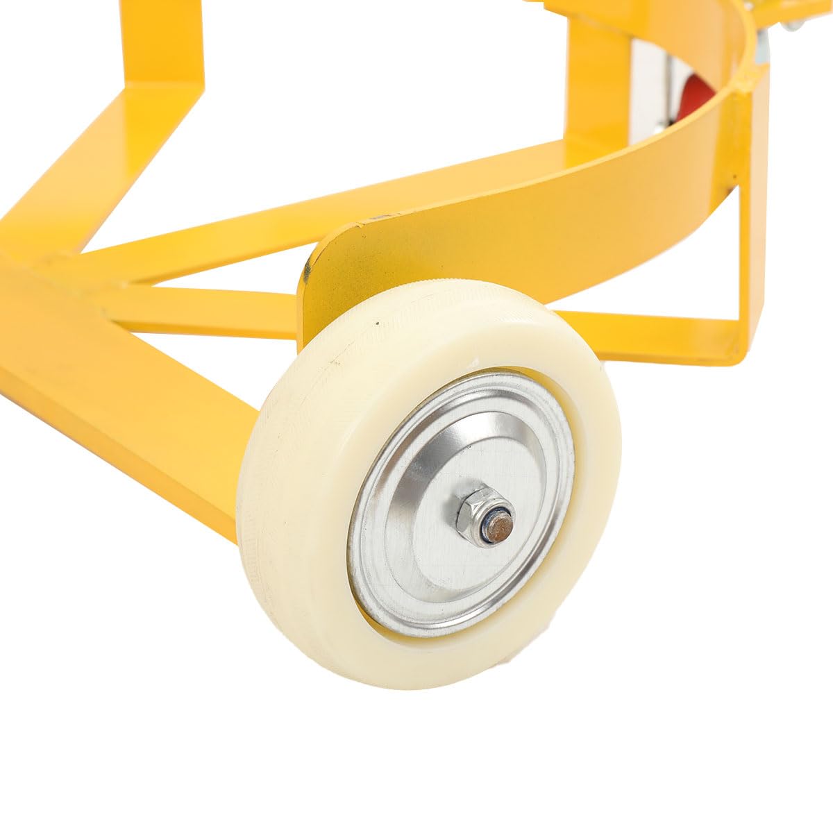 Carrello per Trasporto Fusti con Ruote a Rullo, Carrello per Tamburo, Design Basso, Capacità di Carico 500kg, per Utilizzo Industriale e Magazzino, Compatibile con Fusti fino a 60cm di Diametro